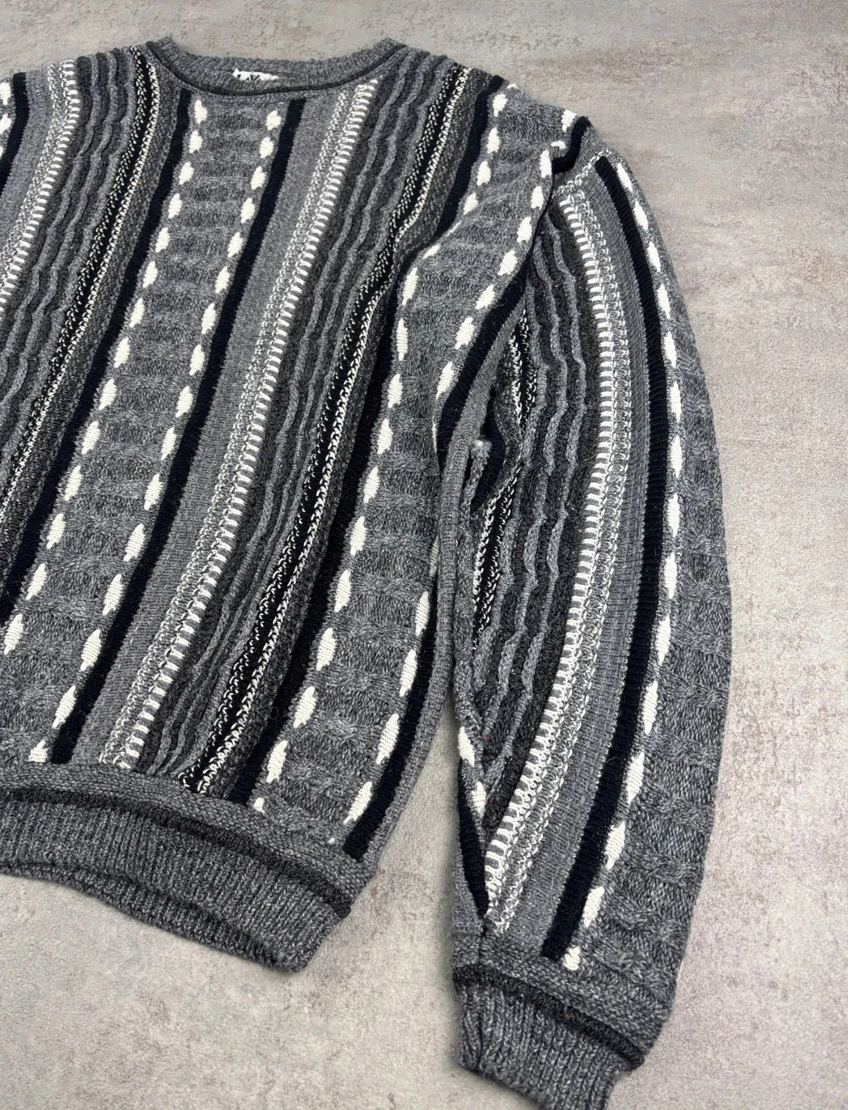 Coogi style sweater | Black Gray White | Size XL - Very good condition – photo 3